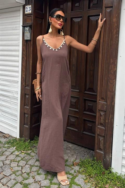 Vestido Mueslin Marrom