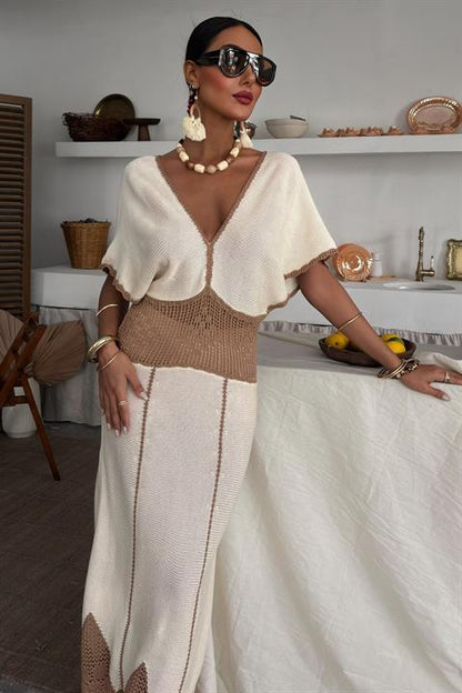 Vestido de Malha c/ Decote V