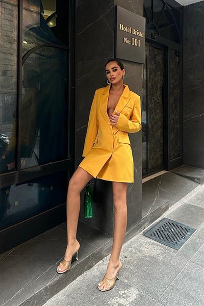 Vestido Blazer Mostarda