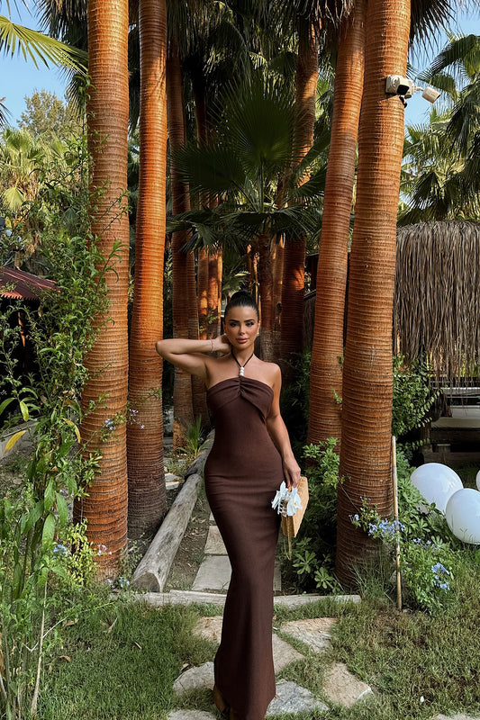 Vestido Longo Marrom