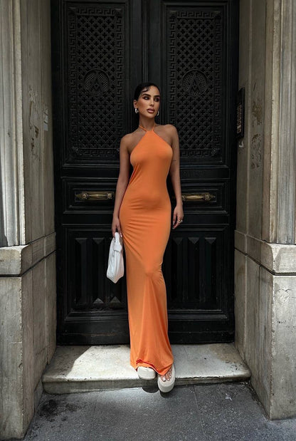 Vestido Maxi Laranja