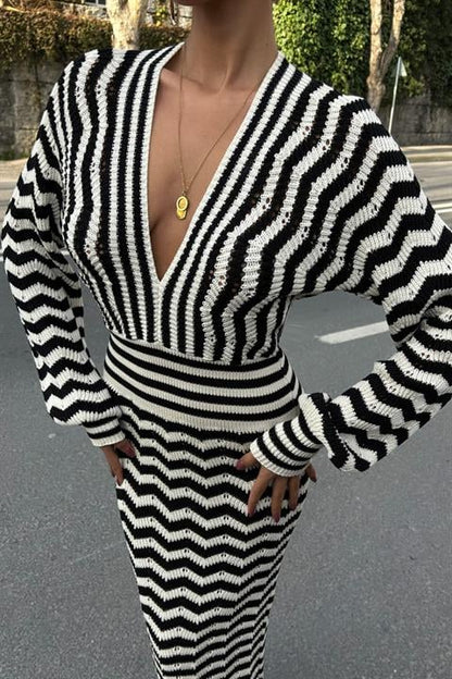 Vestido de Croche Listrado