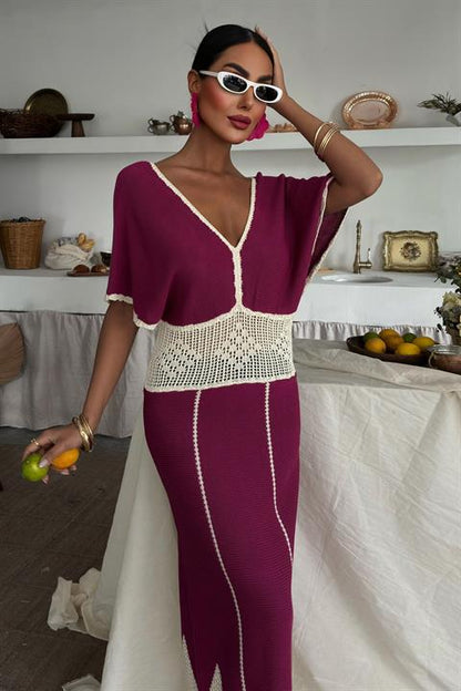 Vestido de Malha c/ decote em V