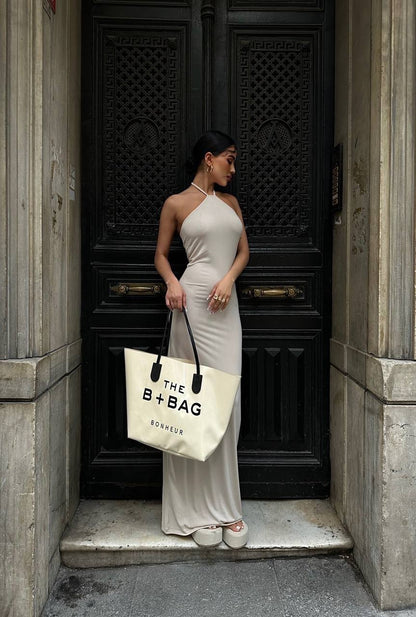 Vestido Maxi Bege