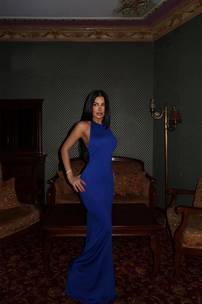 Vestido Longo Azul Marinho