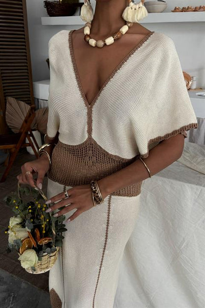 Vestido de Malha c/ Decote V