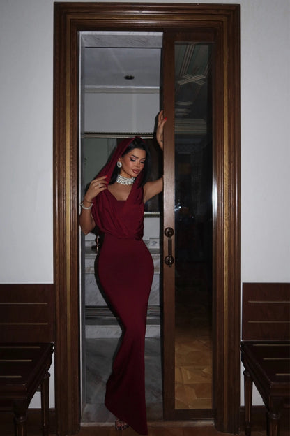 Vestido Longo Cor de Vinho