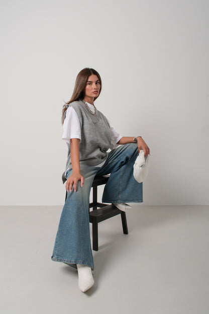 Colete Oversize Com Gola V