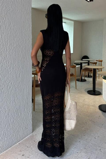Vestido de Malha Openwork