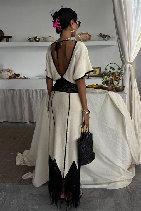 Vestido de Malha c/ decote V