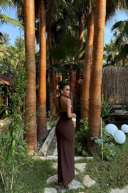 Vestido Longo Marrom
