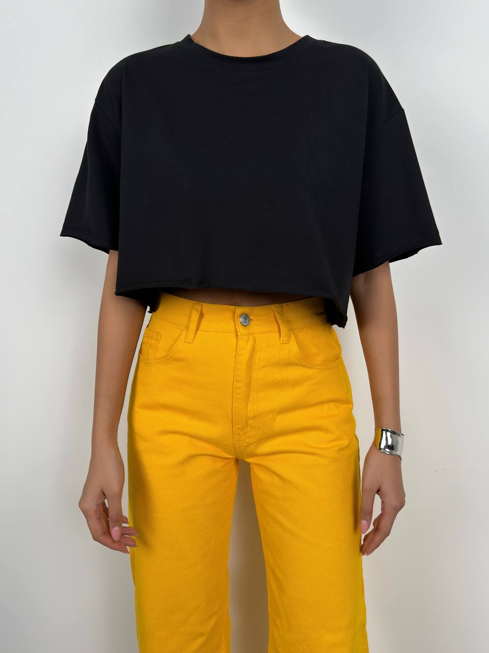 T-shirt Crop Básica Oversize