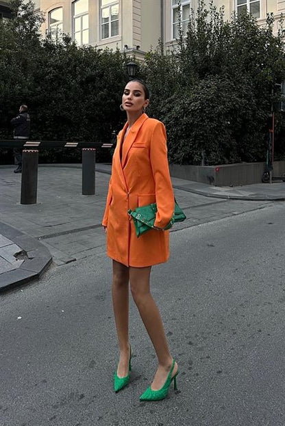 Vestido Blazer Laranja
