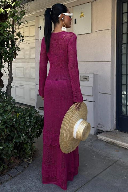Vestido Étnico Ameixa