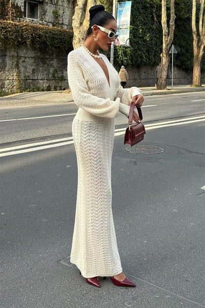 Vestido de Grife Cru
