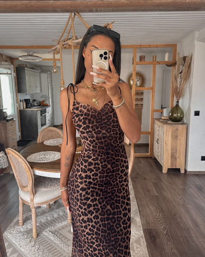 Vestido Leopardo Crepon