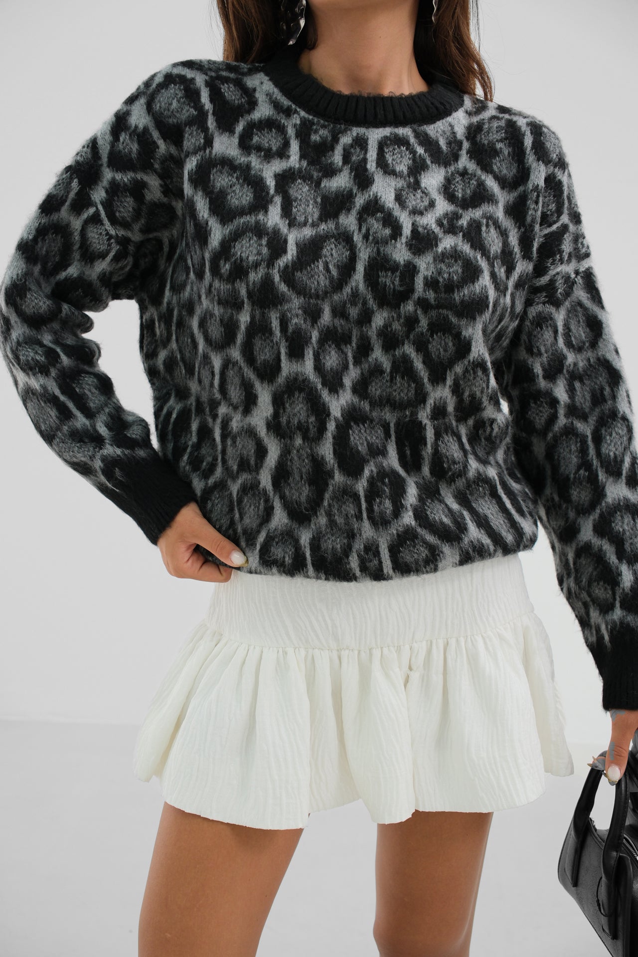 Camisola com Estampa Leopardo