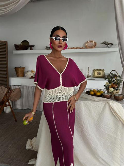 Vestido de Malha c/ decote em V