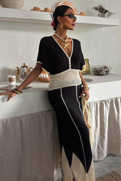 Vestido de Malha c/ decote V