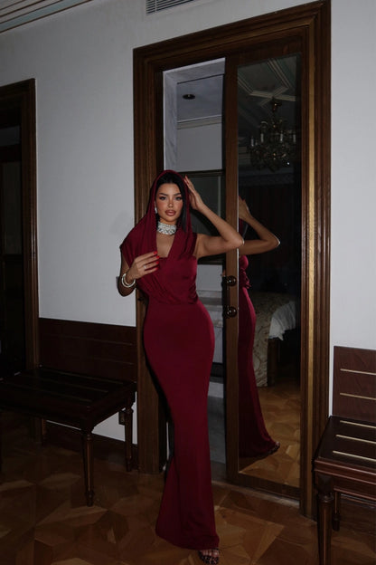 Vestido Longo Cor de Vinho