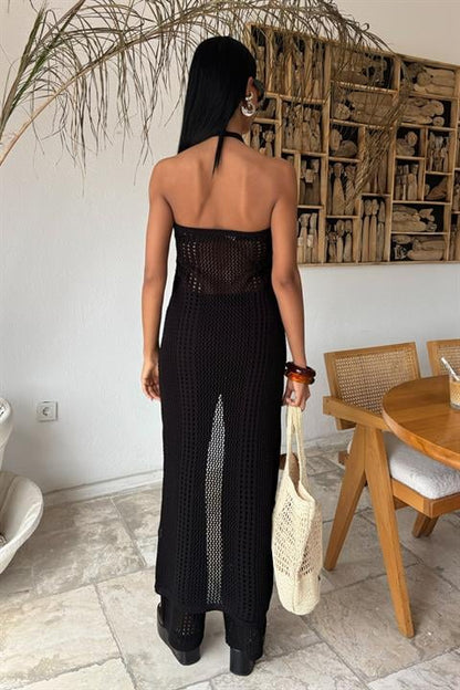 Top Longo Malha c/ flores