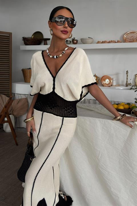 Vestido de Malha c/ decote V