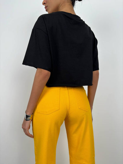 T-shirt Crop Básica Oversize