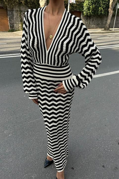 Vestido de Croche Listrado