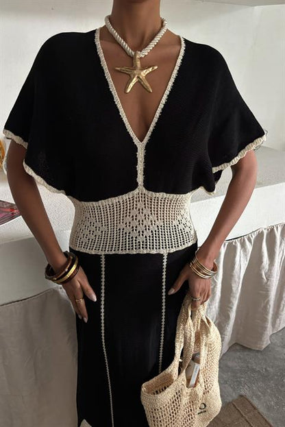 Vestido de Malha c/ decote V