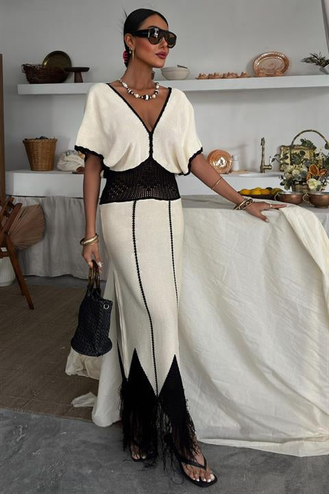 Vestido de Malha c/ decote V