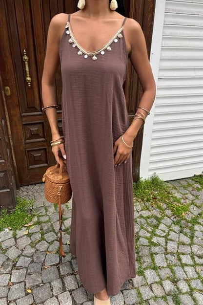 Vestido Mueslin Marrom