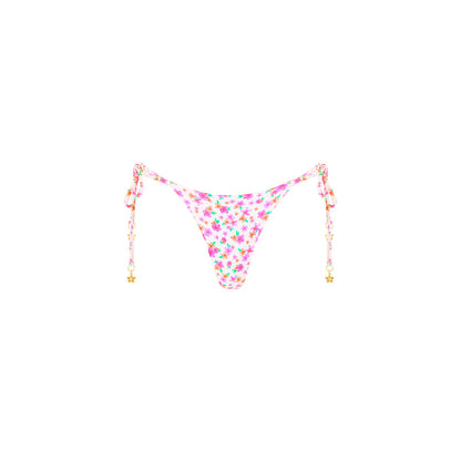 Cueca de biquíni com laço- Flamingo Flora