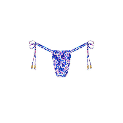 Cueca de biquíni fio dental laço - Ocean Colada