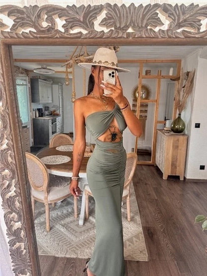 Vestido Longo Assimétrico