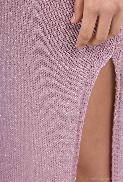 Vestido de Malha Brilhante
