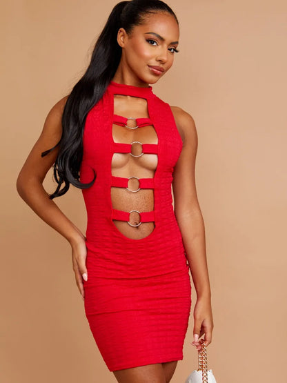Vestido Ring Cut Out Front