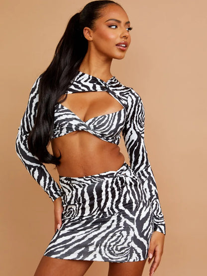 Saia Printed Cut Out Twist Front